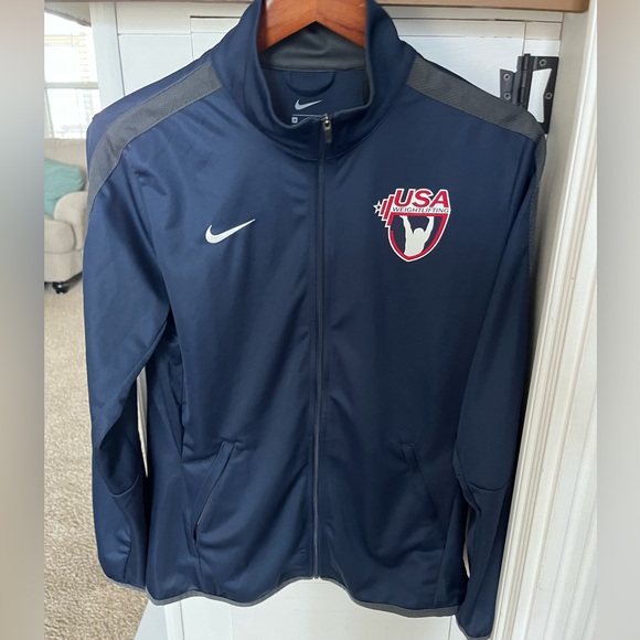 Nike Jackets & Blazers - Nike USAW women’s epic jacket weightlifting Navy size medium